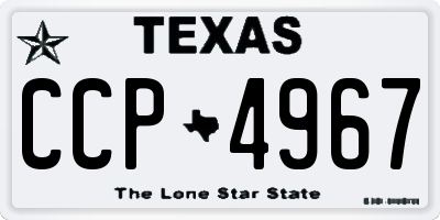 TX license plate CCP4967