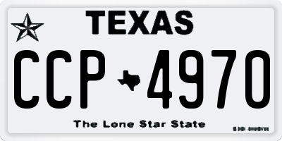 TX license plate CCP4970