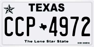TX license plate CCP4972