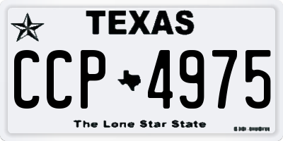TX license plate CCP4975