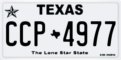 TX license plate CCP4977