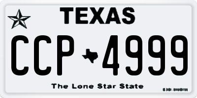 TX license plate CCP4999