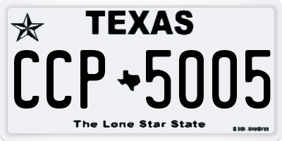 TX license plate CCP5005