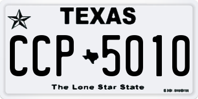 TX license plate CCP5010