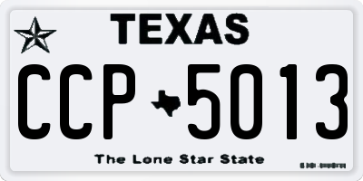 TX license plate CCP5013