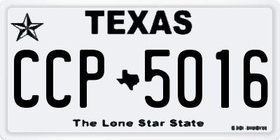 TX license plate CCP5016