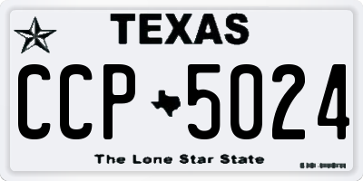 TX license plate CCP5024