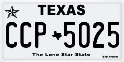 TX license plate CCP5025