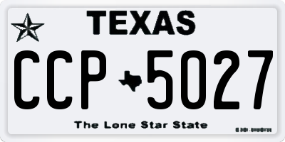 TX license plate CCP5027