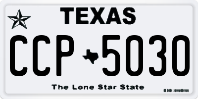 TX license plate CCP5030