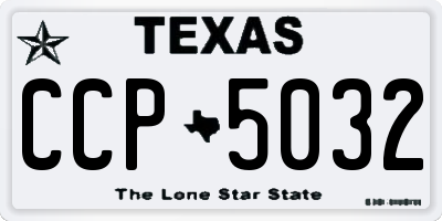 TX license plate CCP5032