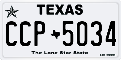TX license plate CCP5034