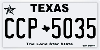 TX license plate CCP5035