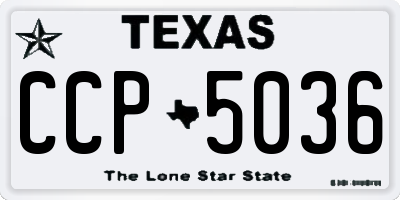 TX license plate CCP5036