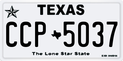 TX license plate CCP5037