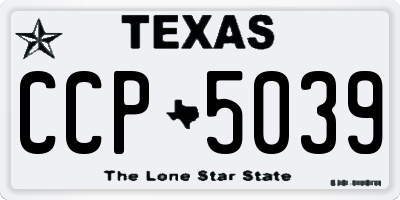 TX license plate CCP5039