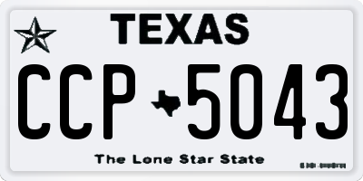 TX license plate CCP5043