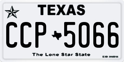 TX license plate CCP5066