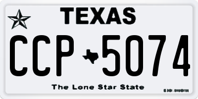 TX license plate CCP5074
