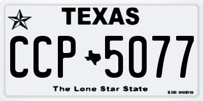 TX license plate CCP5077