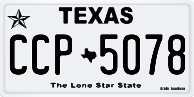 TX license plate CCP5078