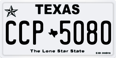 TX license plate CCP5080