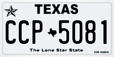TX license plate CCP5081