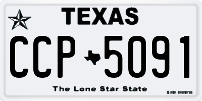 TX license plate CCP5091
