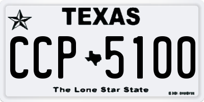 TX license plate CCP5100