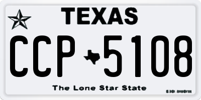 TX license plate CCP5108
