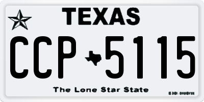 TX license plate CCP5115