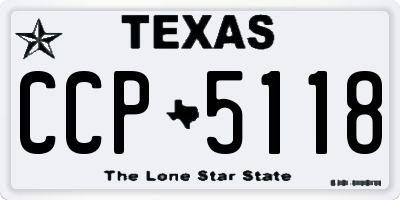 TX license plate CCP5118