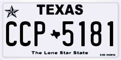 TX license plate CCP5181