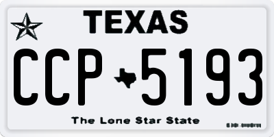 TX license plate CCP5193