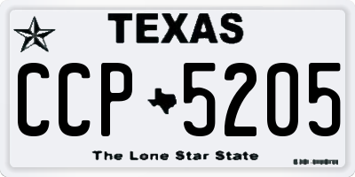 TX license plate CCP5205