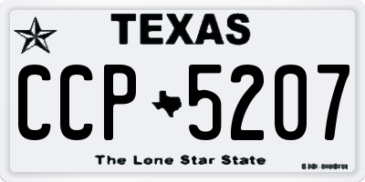TX license plate CCP5207