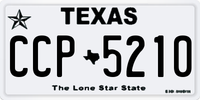 TX license plate CCP5210
