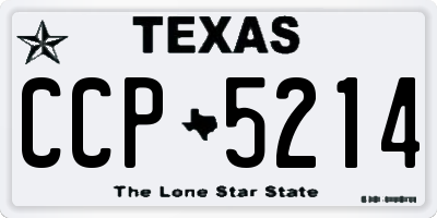 TX license plate CCP5214
