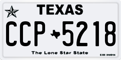 TX license plate CCP5218