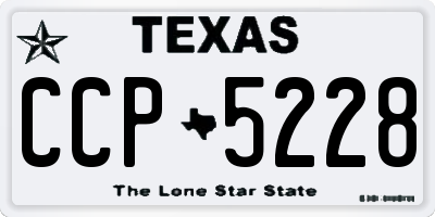 TX license plate CCP5228