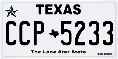 TX license plate CCP5233