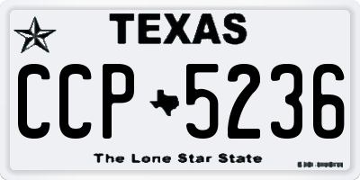 TX license plate CCP5236