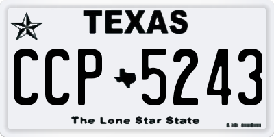 TX license plate CCP5243