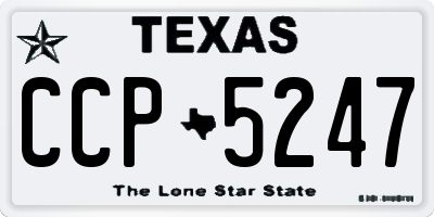 TX license plate CCP5247