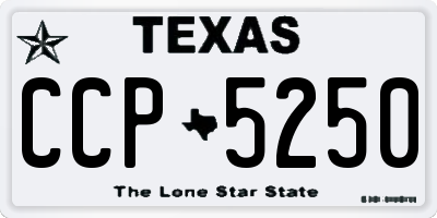 TX license plate CCP5250