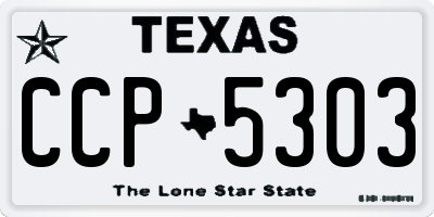 TX license plate CCP5303