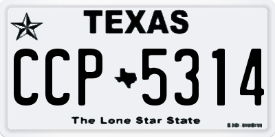 TX license plate CCP5314