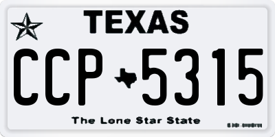 TX license plate CCP5315