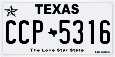 TX license plate CCP5316