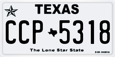 TX license plate CCP5318